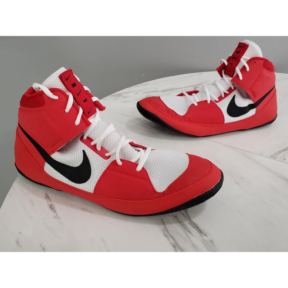 Nike Fury Combat Red White Black Wrestling Shoes boxing Mens AO2416-601 Size 15